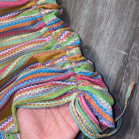 New Striped Halter Mini Dress - Picture 2 of 4